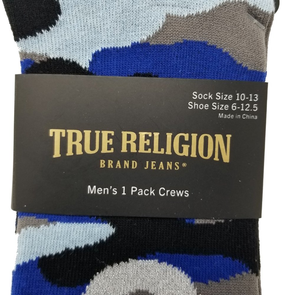 True Religion Casual Crew Camo Camouflage Socks - Picture 4 of 7